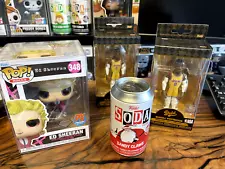 Funko Lot Ed Sheeran Diamond, Sandy Claws Soda & 2 Funko Golds Russell Westbrook