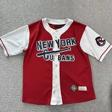 Vintage New York Cubans Baseball Jersey Extra Large Red 17 Negro League NLBM Men