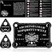 Black Ouija Wooden Board Game Spirit Hunt Planchette Accessories Games Supplies