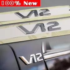 2pcs "V12" SIDE FENDER EMBLEM FOR R129 W140 SL600 S600 CL SL S W220 W222 W223