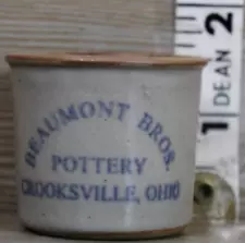 Vintage Beaumont Bros Pottery Crooksville Ohio Toothpick Mini Miniature Crocks