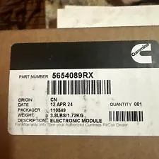 Cummins Ecm 5654089RX ,ENGINE ELECTRONIC CONTROL MODULE OEM -NEW, No Core Needed