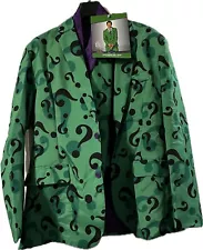 The Riddler Spirit Halloween Costume Adult Large NWT Jacket Pants And Tie