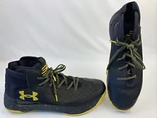 Under Armour Wardell SC Men's Black / Yellow Basketball Shoe Size 14 EUC