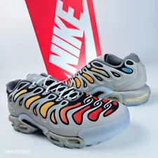 Nike Air Max Plus Mens US 13 Grey Black Orange Blue Yellow Red Sunset Retro Prem