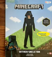 Minecraft Wither Skeleton Halloween Costume Boys Child Size M (8) New