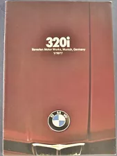 1977 BMW 320i Sedan 32pg Catalog Sales Brochure Excellent Original 77