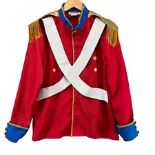 Mens Toy Soldier Nutcracker Halloween Costume Jacket Red Blue Gold Size L