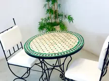 New Listing24Inch SQUARE MOSAIC TABLE - 24K Traditional Multicolor Andalusia Pattern