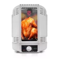 NutriChef Vertical Countertop Rotisserie Electric 700W Oven - White PKRT15