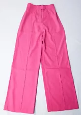 Nasty Gal Womens Twill Tailored Straight Leg Trouser SG1 Hot Pink Size US 0 UK 4