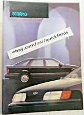 MERKUR SCORPIO DEALERSHIP BROCHURE 1988