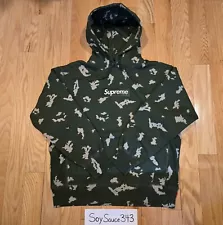 NEW SUPREME BOX LOGO HOODIE HOODED SWEATSHIRT OLIVE RUSSIAN CAMO FW21 SIZE SMALL