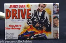 Drive Movie Poster 2" X 3" Fridge / Locker Magnet. James Dean Clark Gable