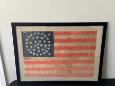 RARE! 38 - Star Colorado Statehood American Flag Banner with Circular Stars