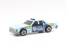 RARE 1983 Hot Wheels "Crack-Ups" Blue State Police Cruiser Mattel (Hong Kong)