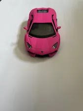 Matte Pink Lamborghini Aventador LP700-4 Diecast Model Toy Car 1:38 Scale 5"