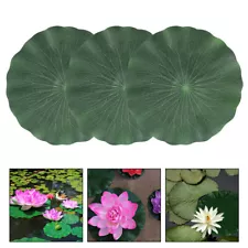 3 Pcs Realistic Lily Pads Leaves Plant Pool Fish Tank Pond Decoration