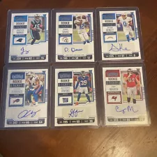 2023 Panini Contenders Football Rookie Ticket AUTO RC Lot Of 6