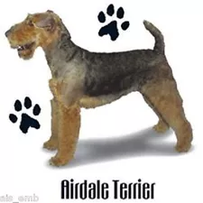 Airedale Terrier Dog HEAT PRESS TRANSFER for T Shirt Tote Sweatshirt Fabric 801a