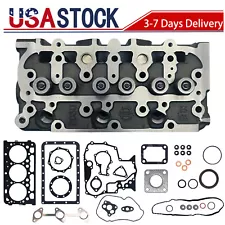 Complete Cylinder Head w/Valves Gasket Kit 1G962-03040 for Kubota D902 RTV900