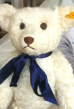 charming vintage 15" German Steiff white Mohair Classic Teddy with ID's