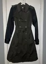 ALTUZARRA for TARGET black snake pattern trench coat fit and flare belted S