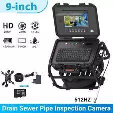 30M/98FT 9" Screen 512HZ Signal Inspection Camera HD for Drain Pipe Inspection