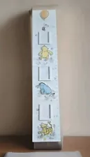 Disney Winnie the Pooh Growth Chart 5' 5" Painted Wood w/ Character Appliques