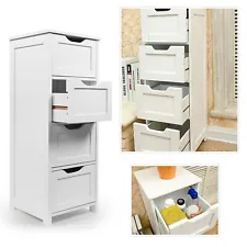4 Drawer Bathroom Cabinet Bedroom Nursery Storage Dresser Cupboard Vanity Unit