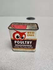 Vintage Red Owl Grocery Store Poultry Seasoning Tin 1948