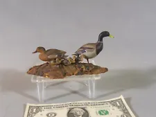 miniature mallard duck decoy family A. J. King, North Scituate, R.I.ca 1925