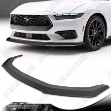 For 24-25 Ford Mustang G-Style Unpainted Black Front Bumper Lip Body Kit Spoiler