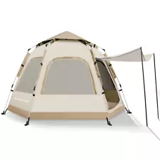 Spacious 6-8 Person Camping Tent with Removable Rain Fly & Carry Bag