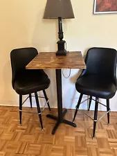 Bar stools/ Table With Unique Wood For Sale. Never Been Used Great Condition