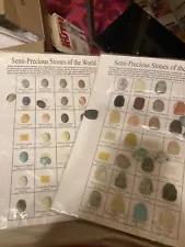 Lot of Semi Precious stones of the world two shheets of sones