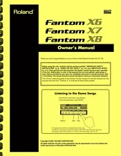 Roland Fantom X6 X7 X8 OWNER'S MANUAL