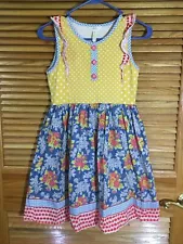 Matilda Jane Girls Size 12 Multicolored Sleeveless Floral Dress YS-510