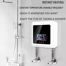 Tankless Water Heater Electric with Remote 5500W 110V Instant Hot Water Heater