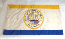 34" X 60" City ofNewport Beach, California Flag with Brass Grommets one-sided)