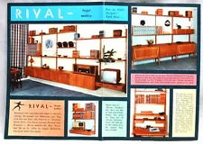 RIVAL DANISH MODERN SCANDINAVIAN FURNITURE ADVERTISING BROCHURE 1960s VINTAGE