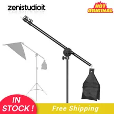 US Telescopic Boom Arm With Sandbag for Speedlite Flash Softbox LED Video Light