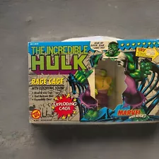 Vintage ToyBiz Marvel THE INCREDIBLE HULK RAGE CAGE Toy Set-1991