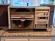 Vintage Sharp VZ-3000 Vertical Record Player With Original Speakers