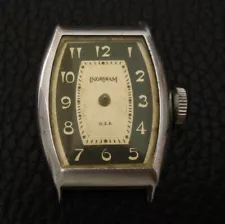 Men's Antique Estate Vintage '30s-era Ingraham Wristwatch