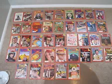 Lot of 154 Vintage Time Magazine Cover Clippings (Various Years and Weeks)