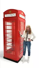 London Telephone Booth Full Size Iron English British Booth Outdoor and Indoor