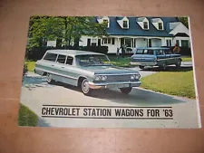 CHEVROLET 1963 STATION WAGON SALES BROCHURE (12) PAGES