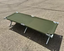 British Army Folding Field Camp Bed Aluminium Frame Military Cot