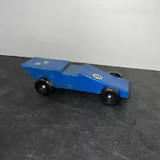 Vintage Blue Wooden Soapbox Derby Car